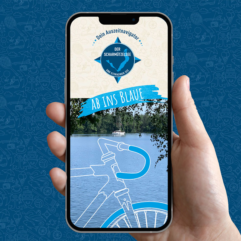 Starbild für Instragramstorie für Fahrradtouren rund um den Scharmützelsee, Imagen para una historia de Instragram sobre excursiones en bicicleta alrededor del lago Scharmützelsee